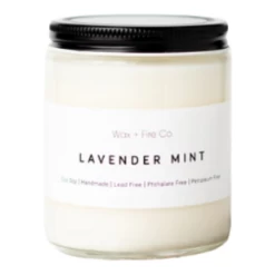 Wax + Fire Co. Lavender Mint Soy Candle
