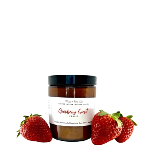 Wax + Fire Co. Strawberry Sunset Soy Candle 3 Wax + Fire Co. Strawberry Sunset Soy Candle